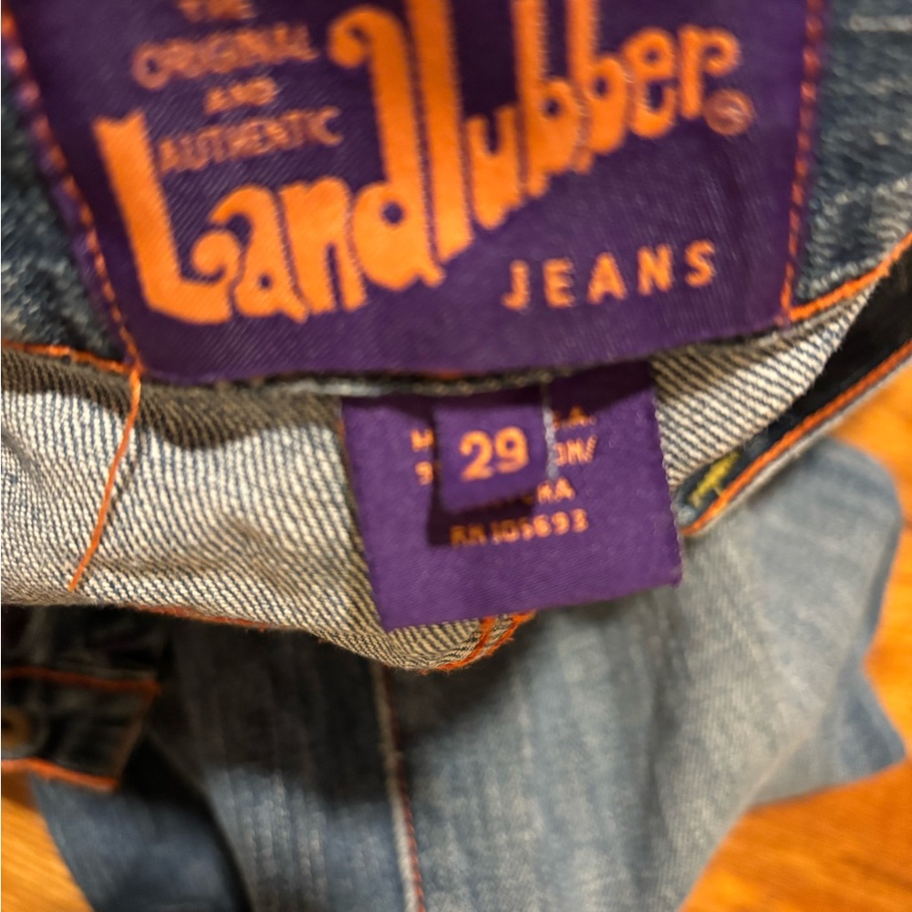 Blue 90s original Landlubber Denim Jeans with Classic Fading